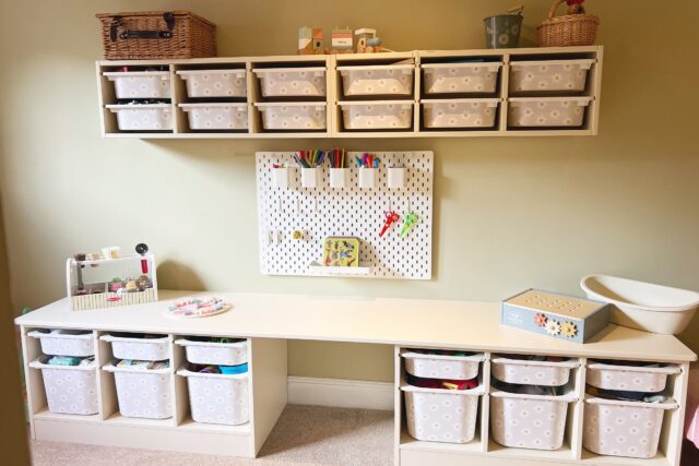 Light sand coloured playroom